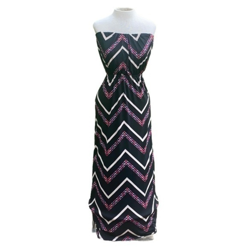 Trixxi bandeau maxi dress women’s small,black/red, tomato girl, sundress